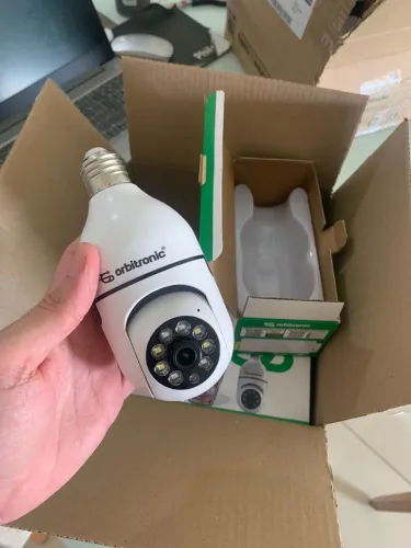 Camera Segurança Panoramica Lampada Wifi Espia C/rastreio Orb777 Orbitronic