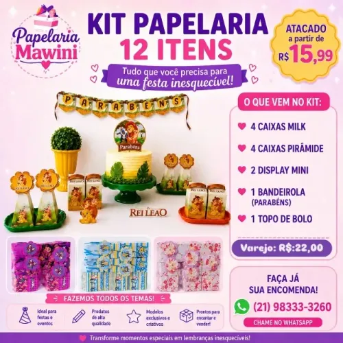 Kit Papelaria personalizada atacado e varejo 