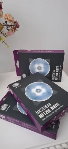 Kit 3x Cooler Fan Cooler Master Masterfan Mf120l Led Branco 