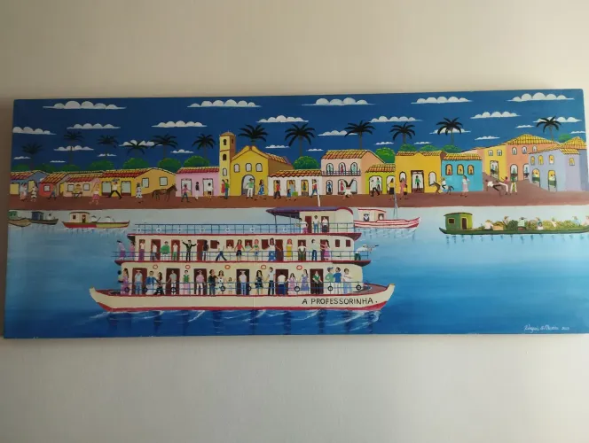 Quadro Tela Edgar de Oliveira A Professorinha