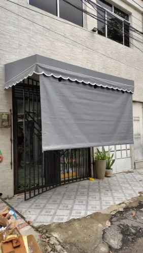 Toldo fixo com lateral 