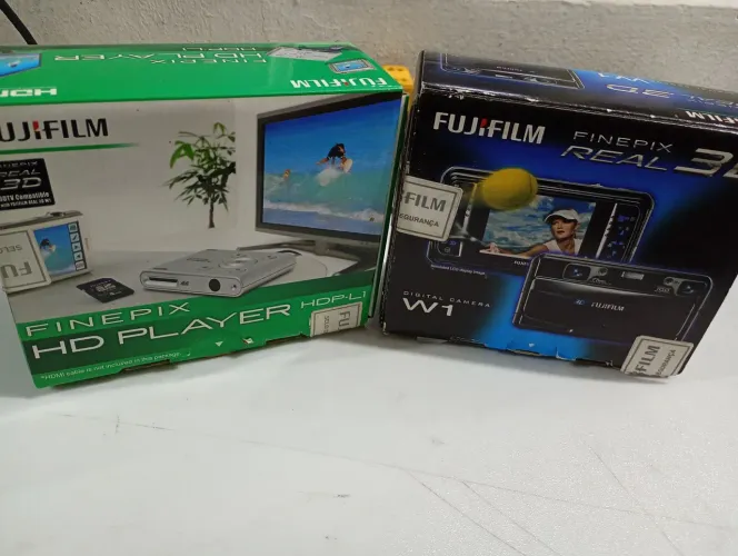 Fujifilm FinePix Real 3D W1 + HD Player HDP-L1 - Kit Completo e Raro!