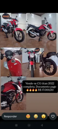 Vendo CG Titan 160 2022/22