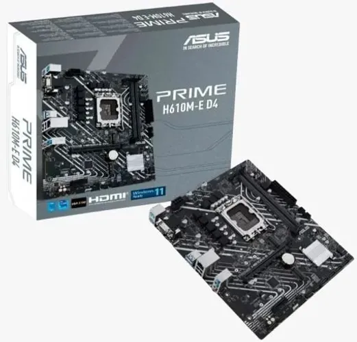 Placa Mãe Asus Prime D4, Intel LGA 1700, mATX, DDR4 - H610M-E