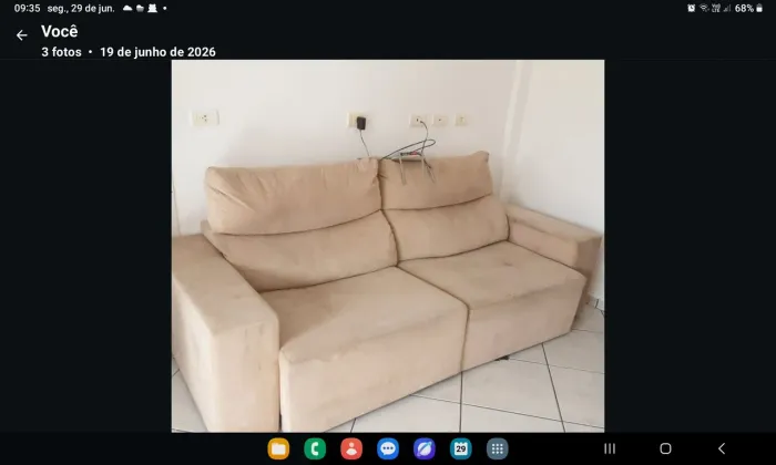 Sofá retrátil 2 lugares