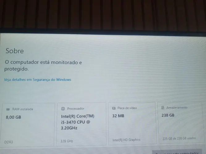 PC completo | I5 8GB RAM | 256GB SSD