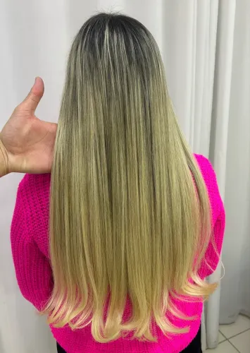 Imperdível Cabelo brasileiro Mega Hair loiro natural