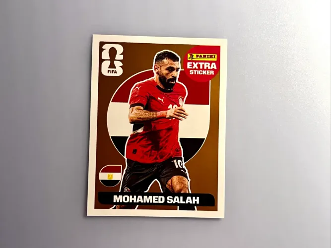 Mohamed Salah extra sticker bronze panini oficial 2026 copa do mundo egito 