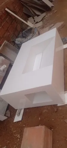 Pia de porcelanato para banheiro 