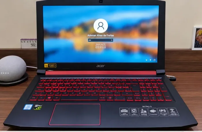 Notebook Gamer Acer Nitro 5 completo, com caixa manual, muito bem conservado.