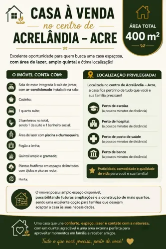 Casa à venda Acrelândia ACRE