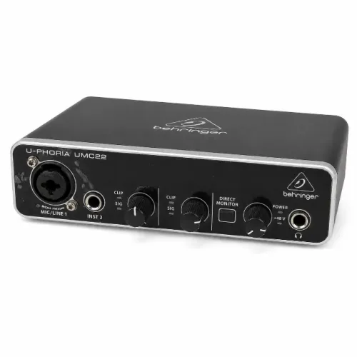 Interface De Áudio Behringer U-Phoria UMC22 USB