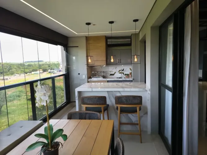 Apartamento mobiliado e decorado para venda na Vila Aviação em Bauru/SP com 3 quartos send