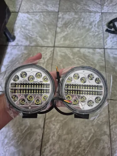 Par farol milha led muito potente funcão estrobo