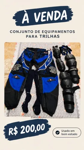 Equipamentos para trilha de moto