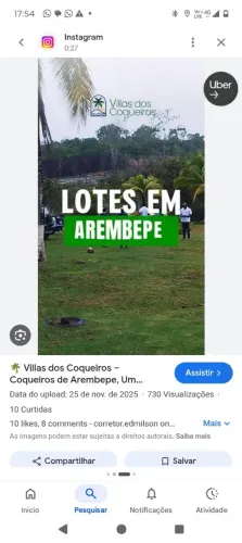 Baixou viu...lotes pasa mine sítio em arembepe, 600m4 venda facilitada entrada +parcelas
