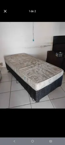 EXCELENTE CAMA BOX SOLTEIRO PADRÃO...BASE + COLCHÃO