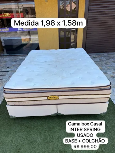 Cama Box Casal INTER SPRING USADO - ENTREGAMOS