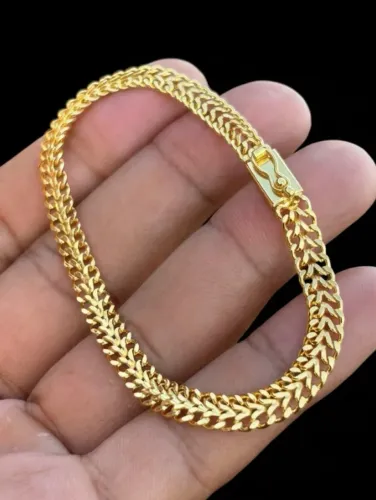 PULSEIRA IMPERADOR 6MM - 21CM (FECHO GAVETA) - BANHADO A OURO 18K