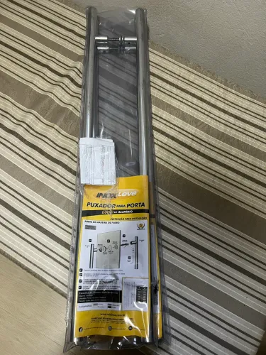 Puxador Porta 80 cm Redondo Tubular Brilhante