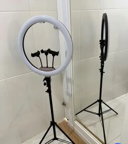 Ring light iluminador led 18 polegadas profissional 
