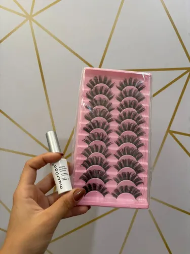 Kit 10 cílios + Cola 