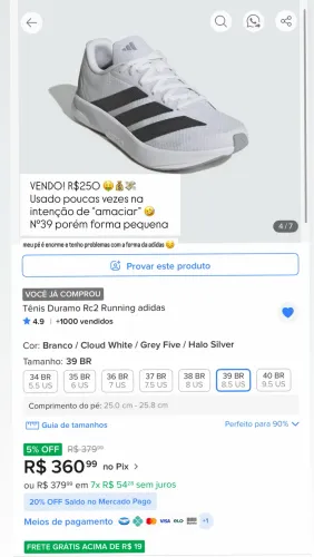 Tênis adidas durando RC2