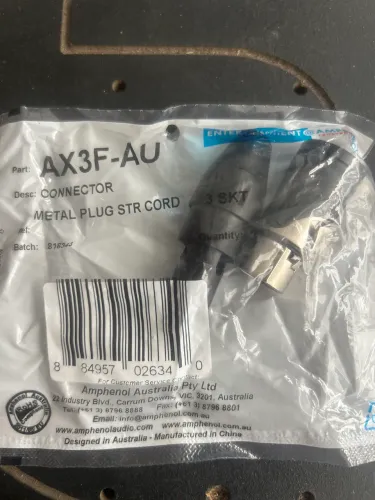 Conector xlr Amphenol AX3F- AU (tenho 20 peças)