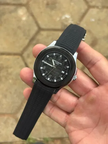 PATEK PHILIPPE 42MM A PROVA D AGUA PULSEIRA BORRACHA