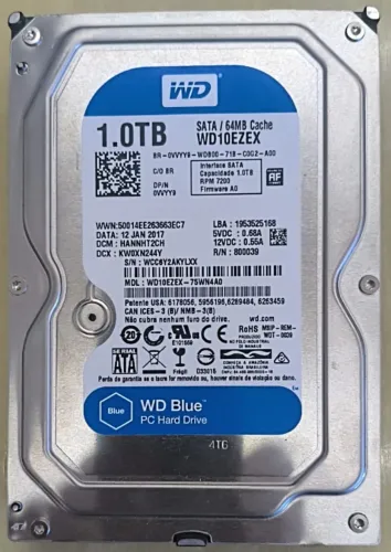 DISCO RÍGIDO INTERNO HD WESTERN DIGITAL WD10EZEX 1TB