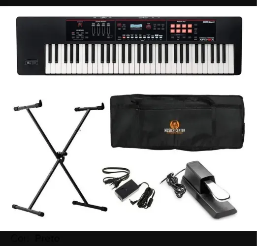 Kit Teclado Roland Xps-10 C/ Pedal E Suporte E Bag Xps-10