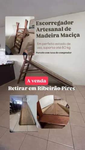 Escorregador de madeira