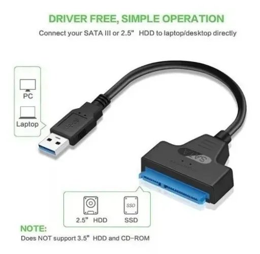 Cabo Adaptador USB 3.0 para Hd Sata Notebook 2,5