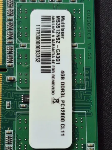 Memória Ram Multilaser 4 Gb Ddr3l Pc12800 Cl11