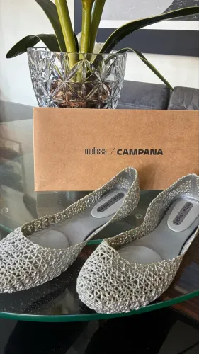 Melissa Campana Glitter Prata 