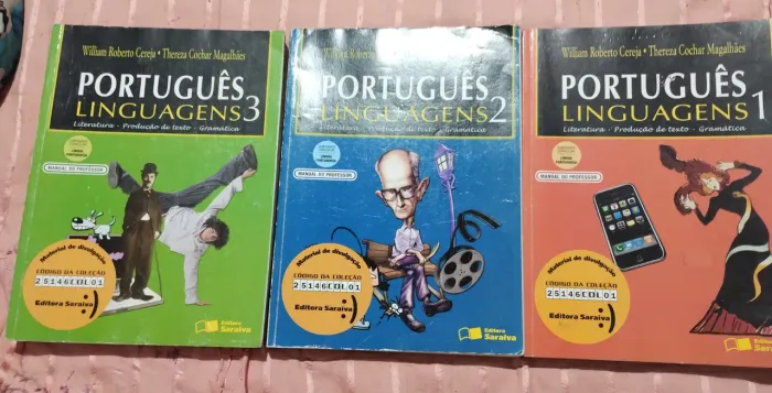 Coleção português, Literatura, produção de texto William Roberto Cereja 1, 2 e 3