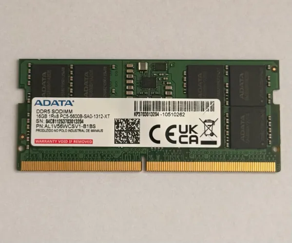 Memória DDR5 16GB notebook