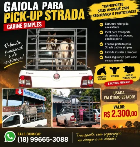 Gaiola para picape Strada cabine simples
