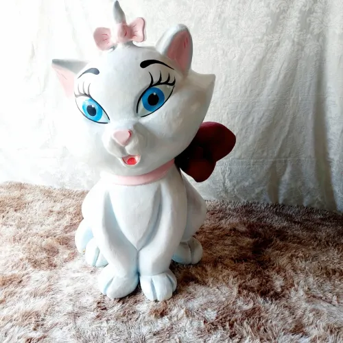 Escultura isopor Gatinha Marie 1.20m