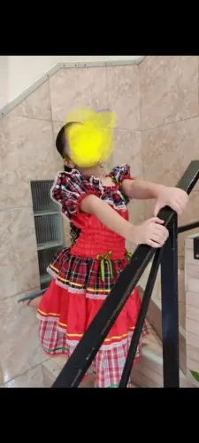 Vestido de Festa Junina Infantil