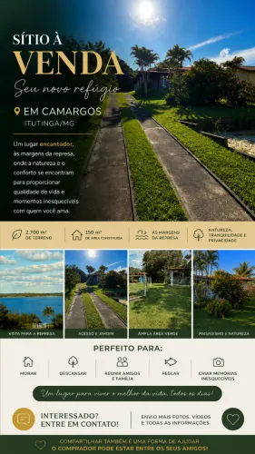 Sítio à venda! Natureza, tranquilidade e ótima oportunidade.