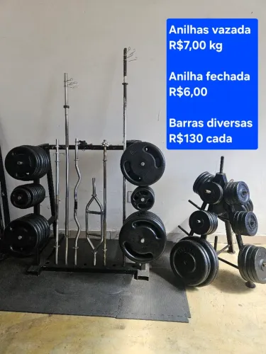 Anilhas e Barras parcelo cartão