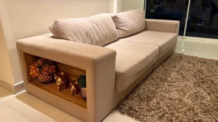 Sofá retrátil para quarto lugares