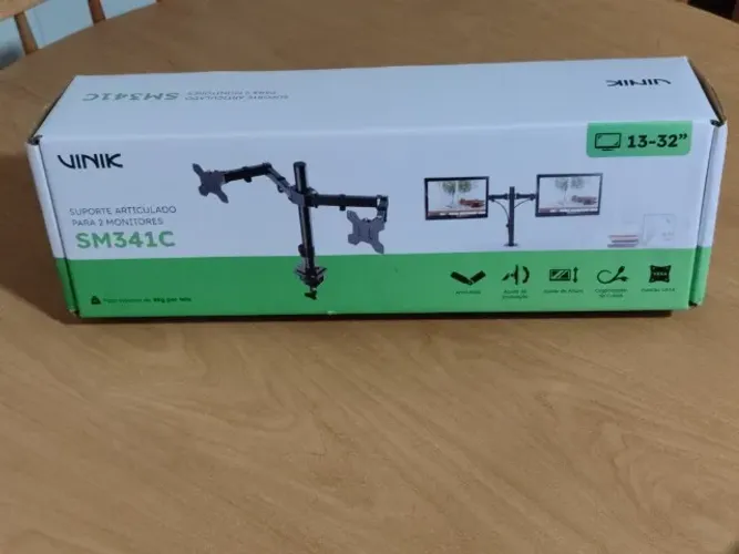 Suporte para Mesa com Regulagem para Dois Monitores de 13 a 27 Polegadas Pronta entrerga