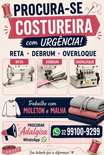 Precisa de costureiras
