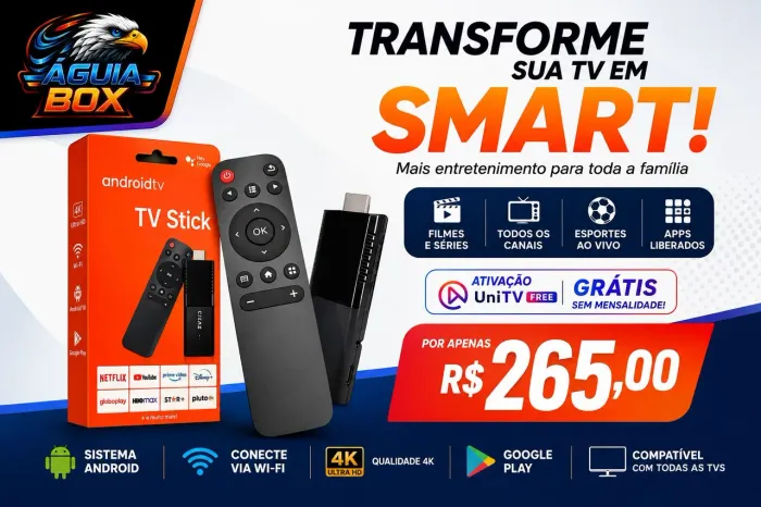 TV Stick Android + Ativação UniTV Free