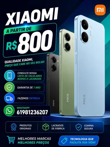 Celular Xiaomi a partir de R$ 800