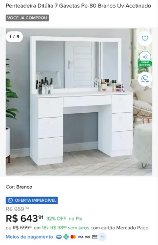 PENTEADEIRA, 500,00