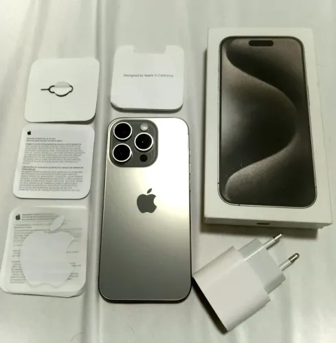 IPHONE 15 PRO 512GB (NF, CAIXA) Titânio Natural.