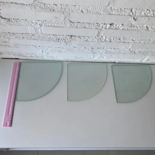 Ref.248 - Kit com 3 Prateleiras de Canto em Vidro Temperado 19,5 cm banheiro decoração